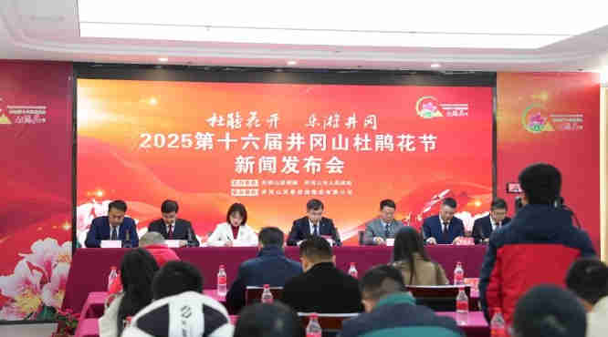 2025第十六屆井岡山杜鵑花節(jié)新聞發(fā)布會(huì)現(xiàn)場(chǎng)